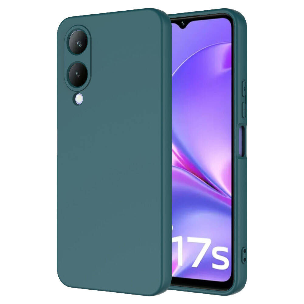 Vivo Y17S Kılıf Kamera Korumali Mara Lansman Kapak Koyu Yeşil