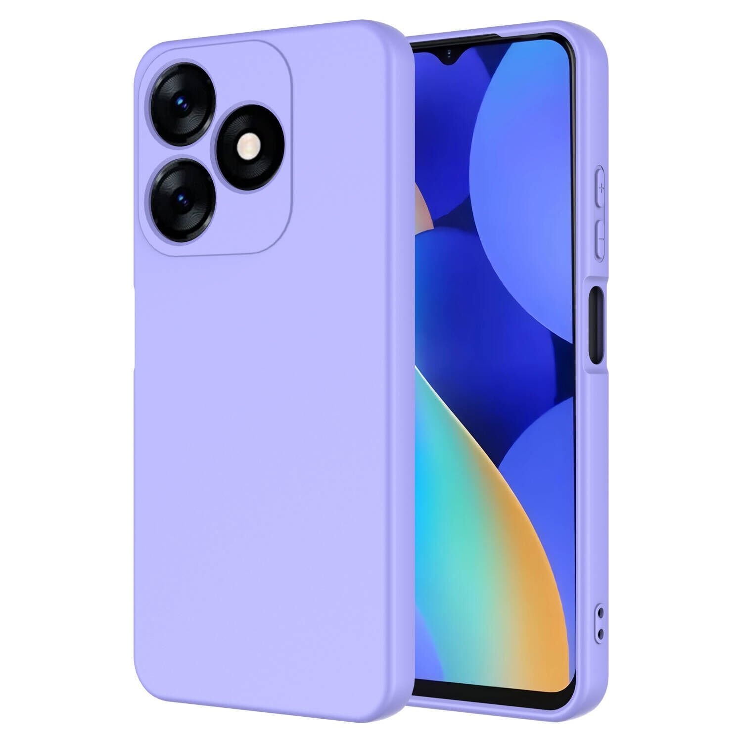 Tecno Spark 10 4G Kılıf Kamera Korumali Mara Lansman Kapak Lila