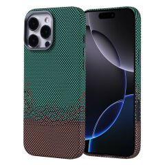 iPhone 16 Pro Kılıf Kablosuz Şarj Özellikli Karbon Fiber Görünümlü Nekst Kapak