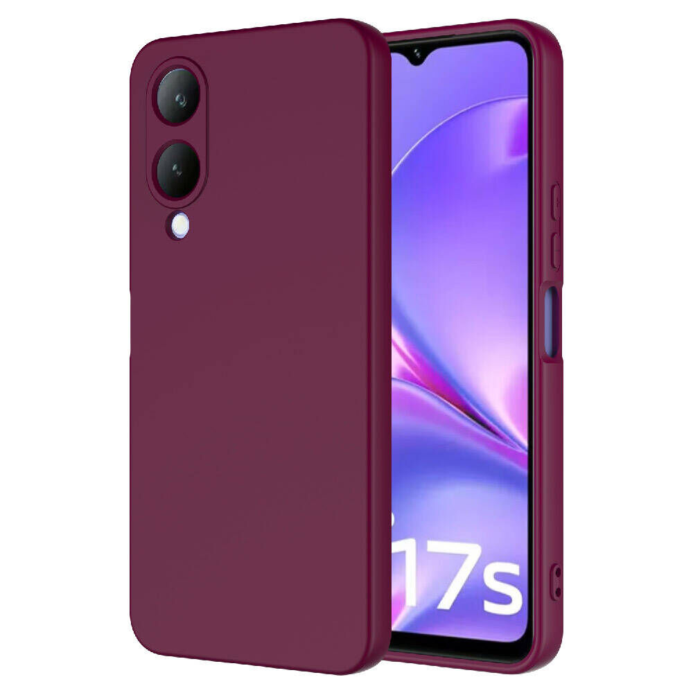 Vivo Y17S Kılıf Kamera Korumali Mara Lansman Kapak Koyu Mor