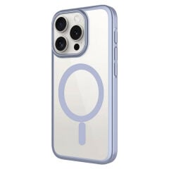 iPhone 15 Pro Max Kılıf Wireless Şarj Özellikli Sert PC Mat Riksos Magsafe Kapak Kılıf