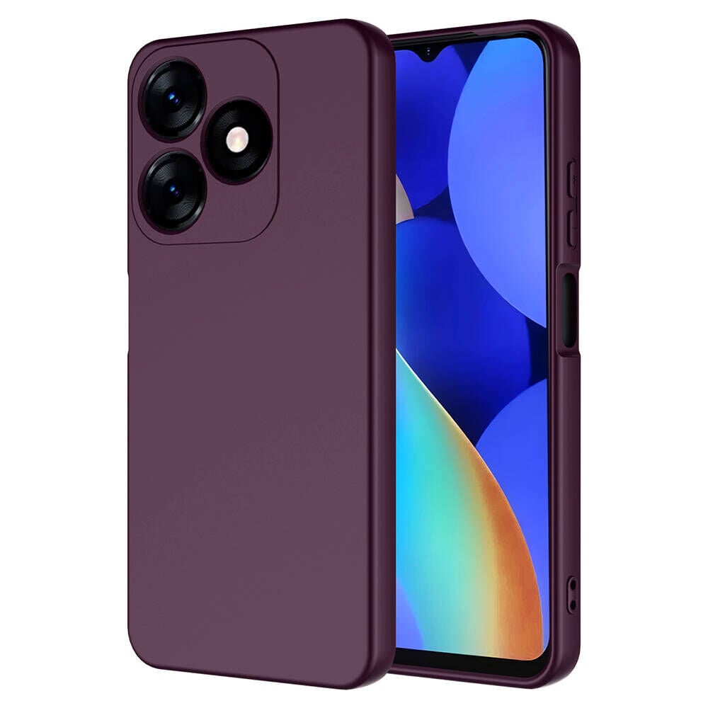 Tecno Spark 10 4G Kılıf Kamera Korumali Mara Lansman Kapak Koyu Mor