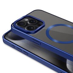 iPhone 15 Pro Max Kılıf Mat Tasarımlı Magsafe Wireless Şarj Özellikli Mat Setro Kapak Kılıf