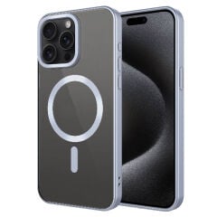 iPhone 15 Pro Max Kılıf Mat Tasarımlı Magsafe Wireless Şarj Özellikli Mat Setro Kapak Kılıf