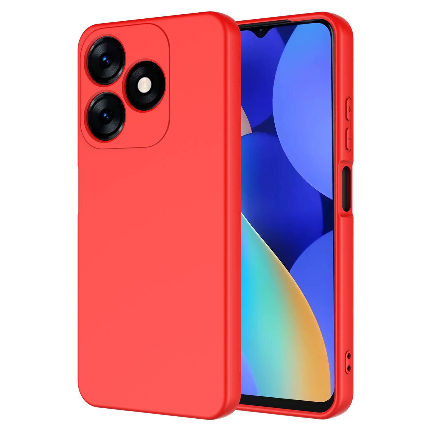 Tecno Spark 10C Kılıf Kamera Korumali Mara Lansman Kapak Kırmızı