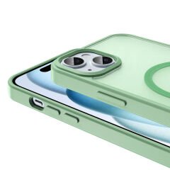 iPhone 15 Plus Kılıf Magsafe Şarj Özellikli Mat Arka Yüzey Sio Kapak