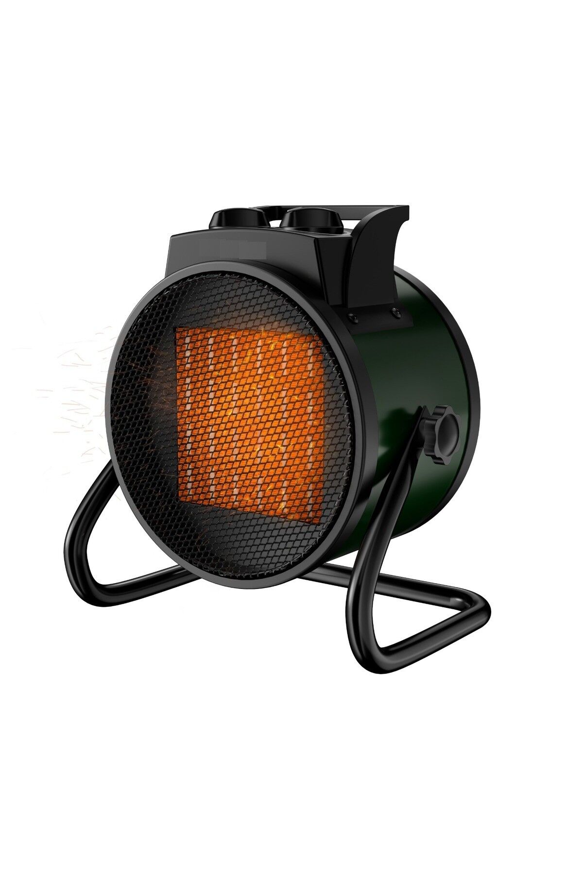 Elektrikli Isıtıcı Fan 3000W Hızlı Isınma, 3 Kademeli Ayar, Sessiz PTC Isıtma Yeşil