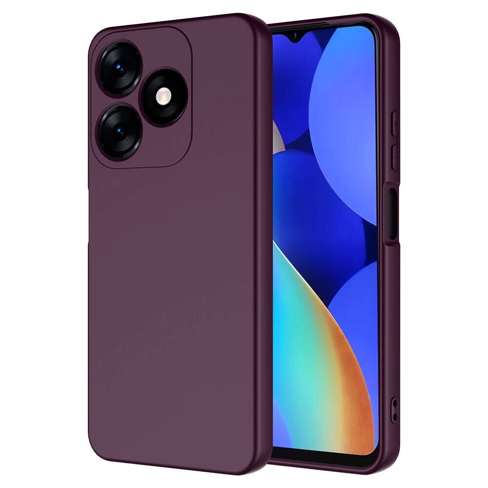 Tecno Spark 10C Kılıf Kamera Korumali Mara Lansman Kapak Koyu Mor