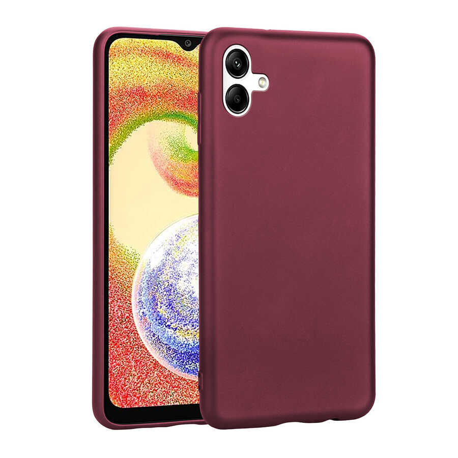 Samsung Galaxy A04 Premier Silikon Kapak kılıf Mürdüm