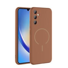 Samsung Galaxy A24 Kılıf Meta Lansman M-Safe Kamera Korumalı içi Kadife Yumuşak Renkli Süet Silikon