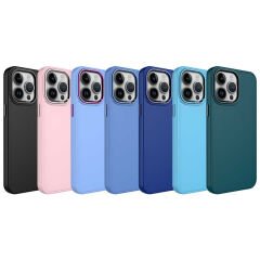 iPhone 13 Pro Max Kılıf Metal Çerçeve ve Buton Tasarımlı Silikon Luna Kapak