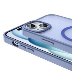 iPhone 14 Plus Kılıf Magsafe Şarj Özellikli Mat Arka Yüzey Sio Kapak