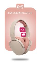 Bluetooth Kulaklık Kulak Üstü Kablosuz Kulaklık P2961 Pembe