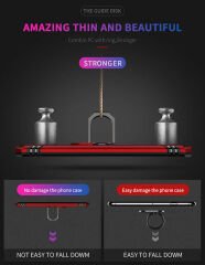 Samsung Galaxy S20 Ultra Kılıf Vega Tank Sert Yüzüklü Standlı Zırh Koruma Kapak Rose Gold