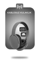 Bluetooth Kulaklık Kulak Üstü Kablosuz Kulaklık P2961 Siyah