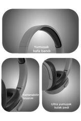 Bluetooth Kulaklık Kulak Üstü Kablosuz Kulaklık P2961 Siyah