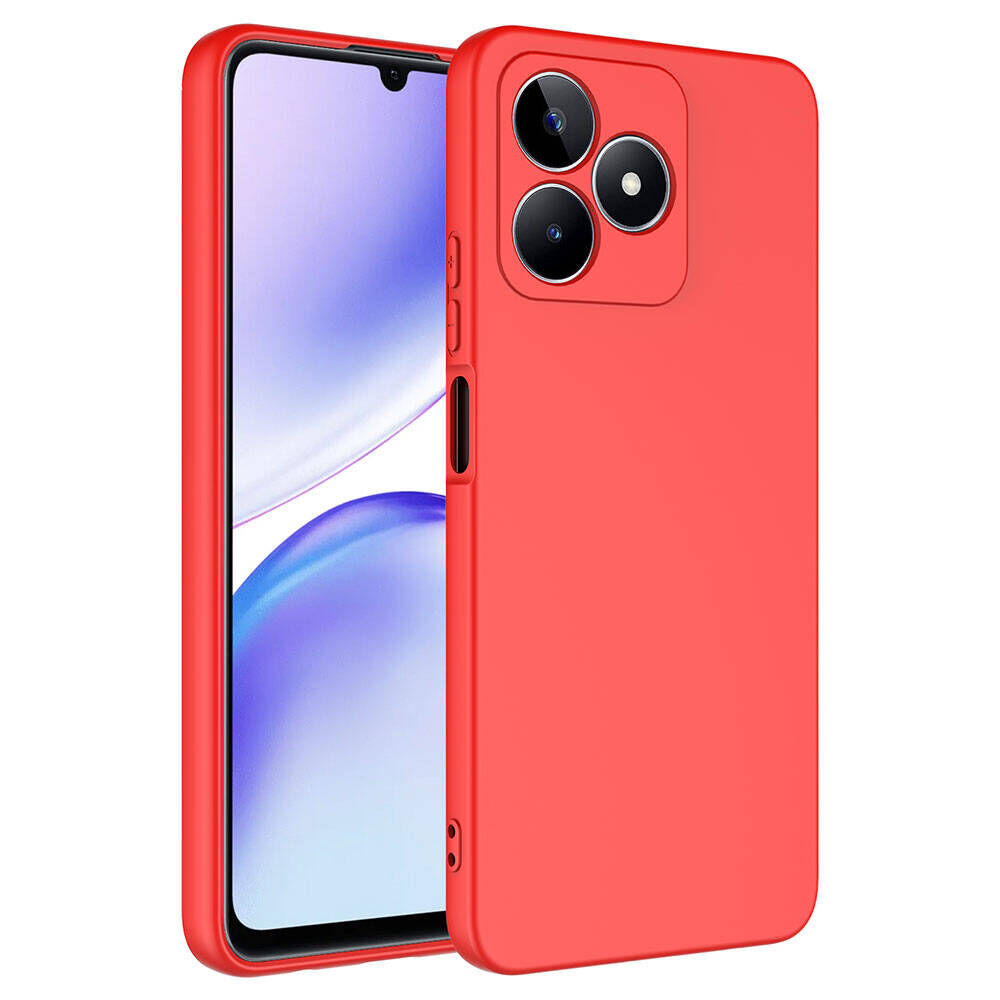 Realme C53 Kılıf Kamera Korumali Mara Lansman Kapak Kırmızı
