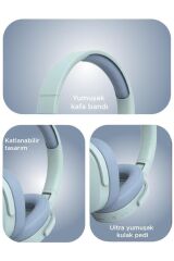 Bluetooth Kulaklık Kulak Üstü Kablosuz Kulaklık P2961 Mavi