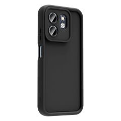 İnfinix Smart 9 Kılıf Kamera Korumalı Ananas Kapak Mürdüm