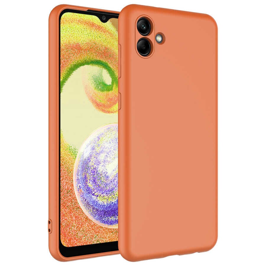 Samsung Galaxy A04 Mara Lansman Kapak kılıf Turuncu