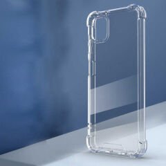 Samsung Galaxy A04 Kılıf Nitro Anti Shock Darbe Emici Köşe Korumalı Şeffaf Silikon Kapak