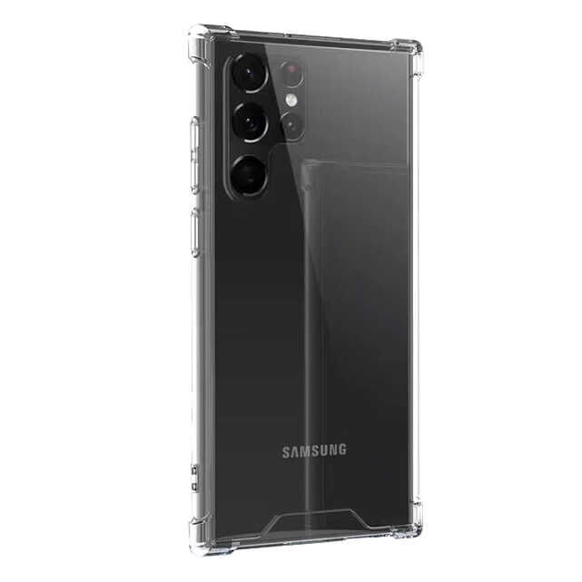 Samsung Galaxy S22 Ultra Kılıf Nitro Anti Shock Darbe Emici Köşe Korumalı Şeffaf Silikon Kapak Renksiz