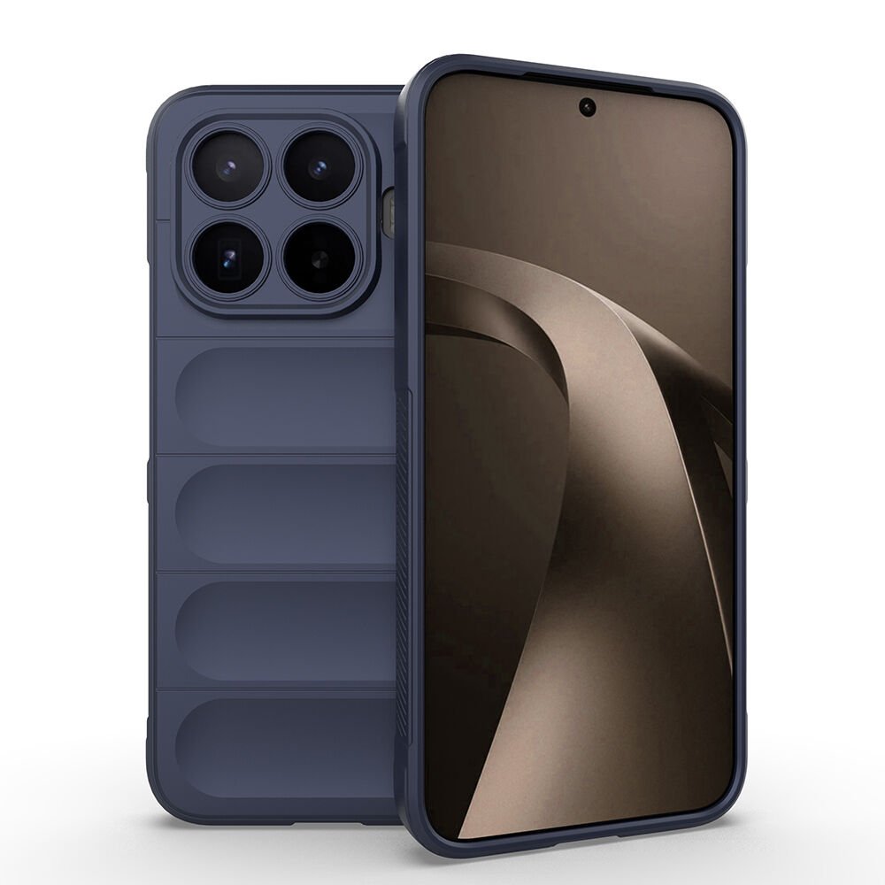 Xiaomi 17T Pro Kılıf Esnek TPU Oyuklu Arka Yüzey Tasarımlı Etnik Silikon Kapak Lacivert