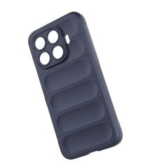 Xiaomi 17T Pro Kılıf Esnek TPU Oyuklu Arka Yüzey Tasarımlı Etnik Silikon Kapak Lacivert
