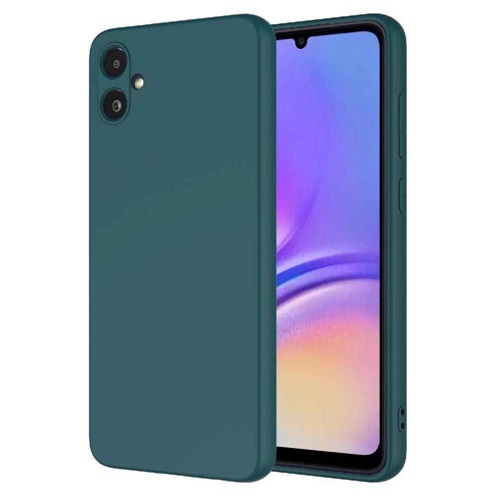 Samsung Galaxy A05 Kılıf Kamera Jorumali Mara Lansman Kapak Koyu Yeşil