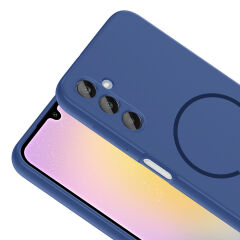 Samsung Galaxy A15 Kılıf Meta Lansman M-Safe Kamera Korumalı içi Kadife Yumuşak Renkli Süet Silikon Turuncu