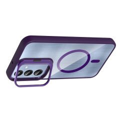 Samsung Galaxy A36 Kılıf Standlı ve Kamera Lens Hediyeli Kablosuz Şarj Özellikli Etro Kapak