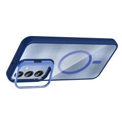 Samsung Galaxy A36 Kılıf Standlı ve Kamera Lens Hediyeli Kablosuz Şarj Özellikli Etro Kapak