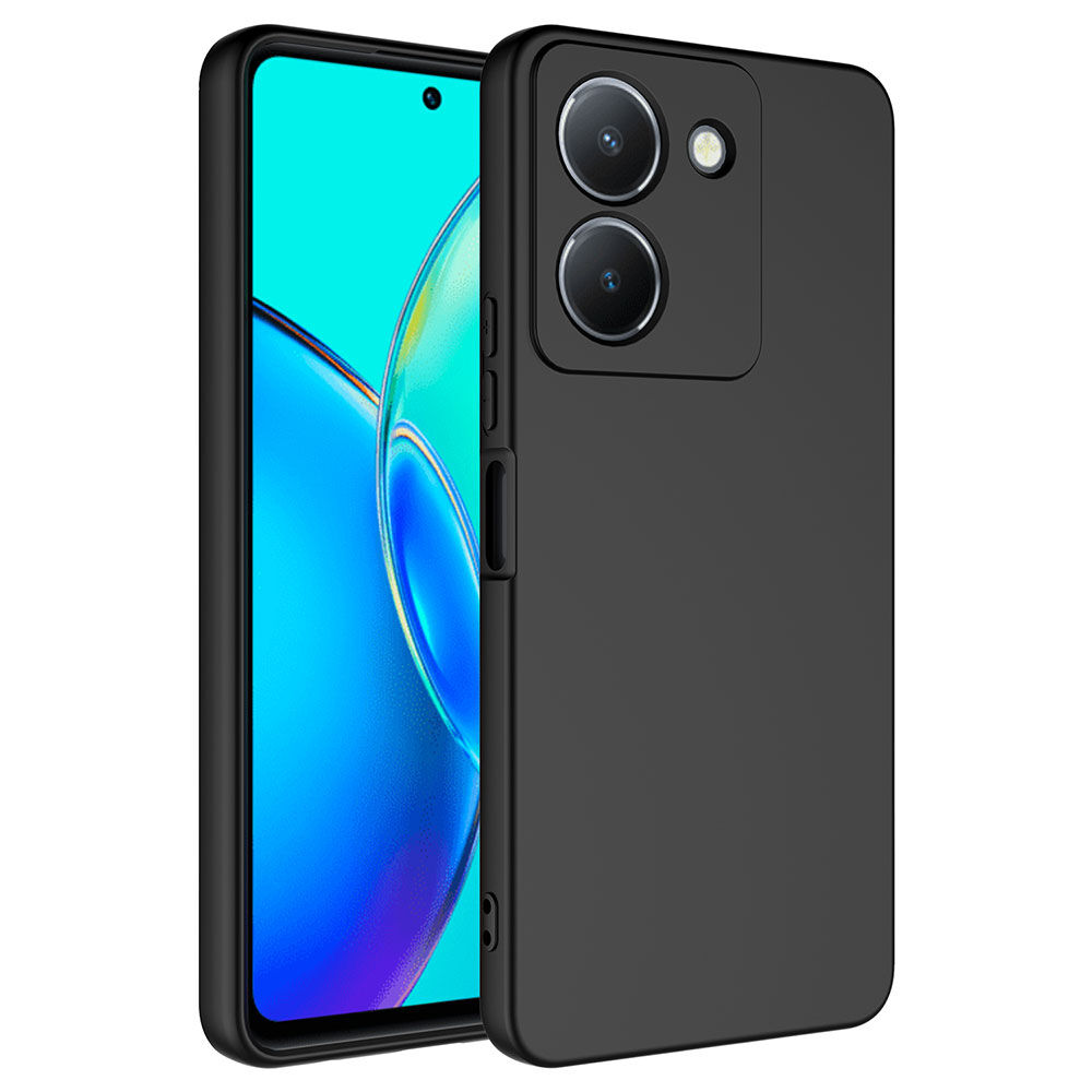 Vivo Y36 4G Kılıf Kamera Korumali Mara Lansman Kapak Siyah