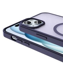 iPhone 13 Kılıf Magsafe Şarj Özellikli Mat Arka Yüzey Sio Kapak