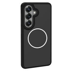 Samsung Galaxy S26 Plus Uyumlu Kılıf Kablosuz Şarj Özellikli Metal Kamera Çerçeveli Sanremo Kapak