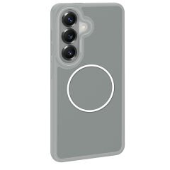 Samsung Galaxy S26 Plus Uyumlu Kılıf Kablosuz Şarj Özellikli Metal Kamera Çerçeveli Sanremo Kapak