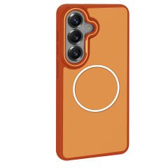 Samsung Galaxy S26 Plus Uyumlu Kılıf Kablosuz Şarj Özellikli Metal Kamera Çerçeveli Sanremo Kapak