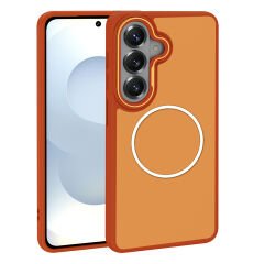 Samsung Galaxy S26 Plus Uyumlu Kılıf Kablosuz Şarj Özellikli Metal Kamera Çerçeveli Sanremo Kapak