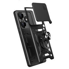 Xiaomi Poco F6 Kılıf Magnetik Standlı Kamera Korumalı Sürgülü Vega Kapak