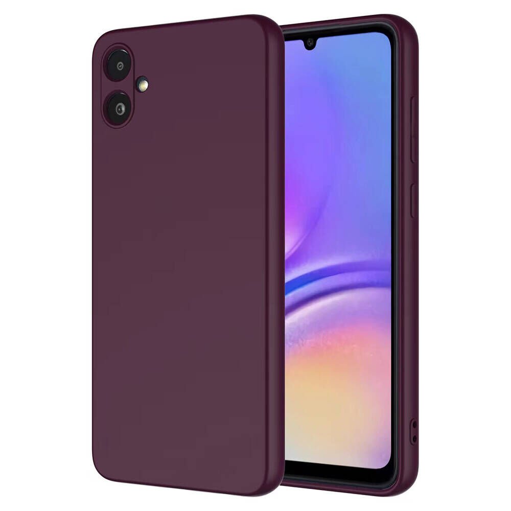 Samsung Galaxy A05 Kılıf Kamera Jorumali Mara Lansman Kapak Koyu Mor