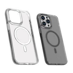 iPhone 15 Pro Max Kılıf  Wireless Şarj Özellikli Şeffaf Efsane Kapak Kılıf