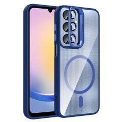 Samsung Galaxy A56 Kılıf Standlı ve Kamera Lens Hediyeli M-Safe Şarj Özellikli Etro Kapak