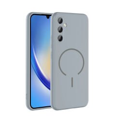 Samsung Galaxy A14 Kılıf Meta Lansman M-Safe Kamera Korumalı içi Kadife Yumuşak Renkli Süet Silikon