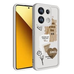 Xiaomi Redmi Note 13 4G Kılıf Kamera Korumalı Baskılı Arka Yüzey Klas Kapak