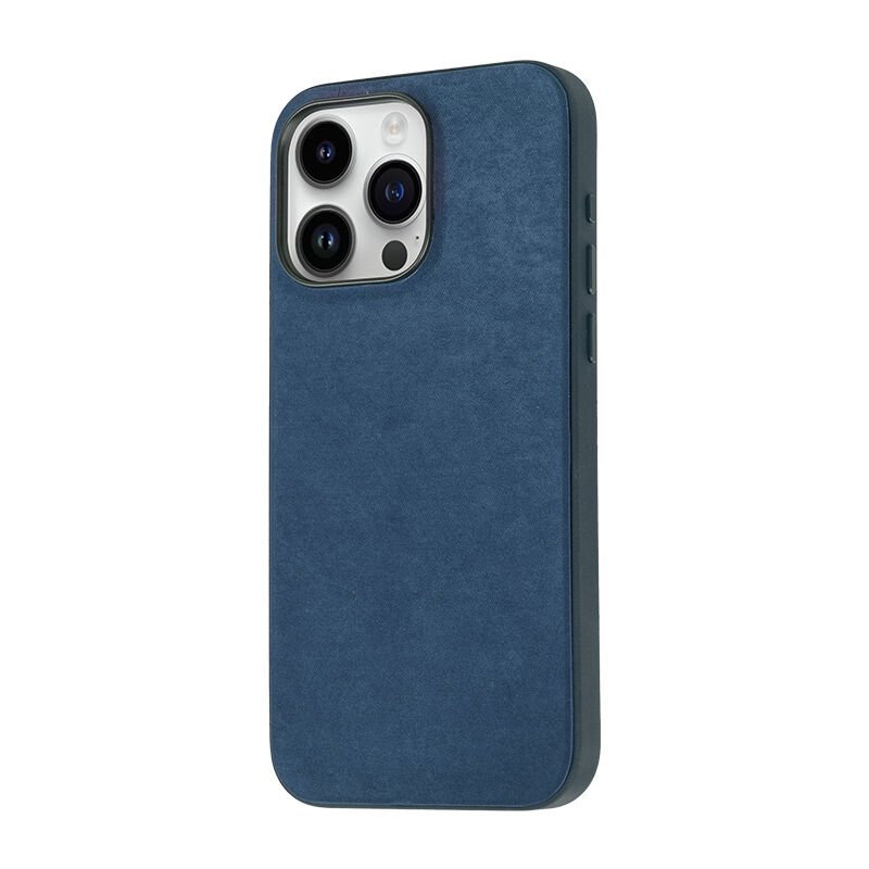 iPhone 15 Pro Max Kılıf  Mikro Fiber Mimoza Kapak Kılıf Mavi