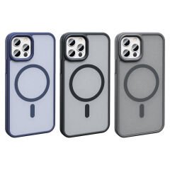 iPhone 12 Pro Kılıf Magsafe Şarj Özellikli Mat Arka Yüzey Sio Kapak
