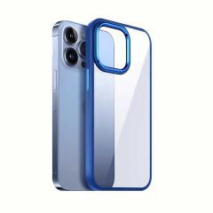 iPhone 12 Pro Max Kılıf Renkli Silikon Kenarlı Krom Kapak