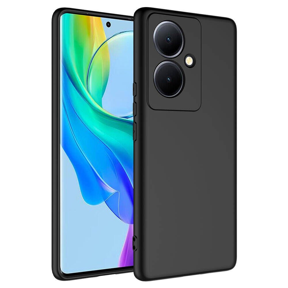 Vivo V29 Lite 5G Kılıf Kamera Korumali Mara Lansman Kapak Siyah