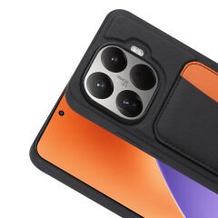 Xiaomi 15T Pro Uyumlu Kartlıklı Süni Deri X-Kart Cüzdan Silikon Kapak