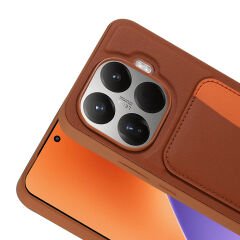 Xiaomi 15T Pro Uyumlu Kartlıklı Süni Deri X-Kart Cüzdan Silikon Kapak